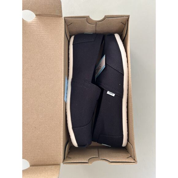 Toms Alpargata Black Canvas Women’s Size 7 - Picture 1 of 13